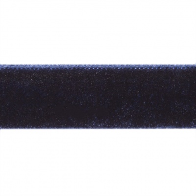Лента бархатная нейлон, шир.12 мм, (упак. 45,7м), цв.180-т.синий - купить в Великом Новгороде. Цена: 411.60 руб.