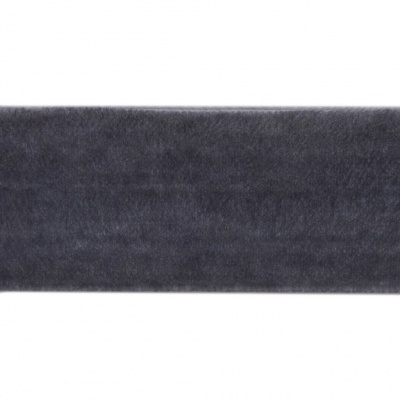Лента бархатная нейлон, шир.25 мм, (упак. 45,7м), цв.189-т.серый - купить в Великом Новгороде. Цена: 981.09 руб.