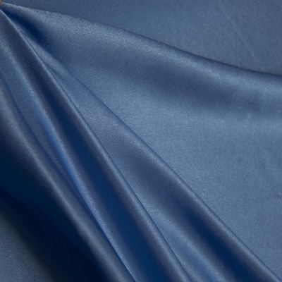 Поли креп-сатин 16-4132, 125 (+/-5) гр/м2, шир.150см, цвет голубой - купить в Великом Новгороде. Цена 155.57 руб.