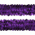 Тесьма с пайетками 12, шир. 30 мм/уп. 25+/-1 м, цвет фиолет - купить в Великом Новгороде. Цена: 1 098.48 руб.