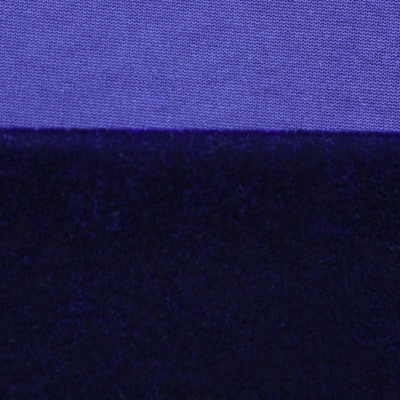 Бархат стрейч №14, 240 гр/м2, шир.160 см, (2,6 м/кг), цвет т.синий - купить в Великом Новгороде. Цена 740.88 руб.