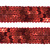Тесьма с пайетками 3, шир. 20 мм/уп. 25+/-1 м, цвет красный - купить в Великом Новгороде. Цена: 778.19 руб.