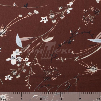 Плательная ткань "Фламенко" 2.2, 80 гр/м2, шир.150 см, принт растительный - купить в Великом Новгороде. Цена 239.03 руб.