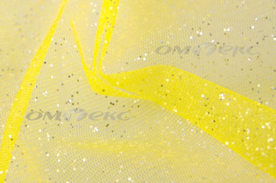 Сетка Глиттер, 40 гр/м2, шир.160см, цвет жёлтый - купить в Великом Новгороде. Цена 163.01 руб.