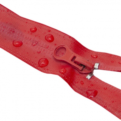 Молния водонепроницаемая PVC Т-7, 20 см, неразъемная, цвет (820)-красный - купить в Великом Новгороде. Цена: 21.78 руб.