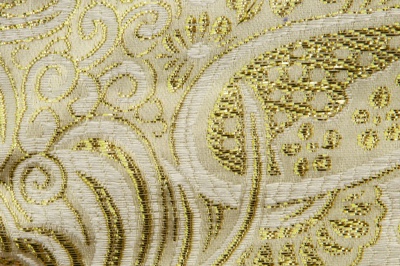 Ткань костюмная жаккард №5, 140 гр/м2, шир.150см, цвет золото - купить в Великом Новгороде. Цена 383.29 руб.