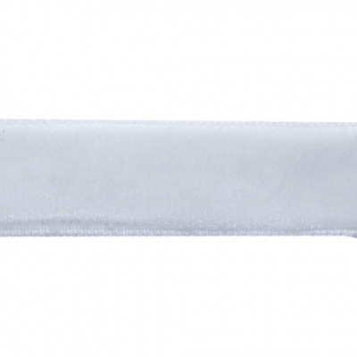 Лента бархатная нейлон, шир.12 мм, (упак. 45,7м), цв.01-белый - купить в Великом Новгороде. Цена: 457.61 руб.