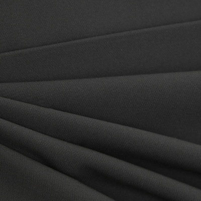 Костюмная ткань "Элис", 220 гр/м2, шир.150 см, цвет чёрный - купить в Великом Новгороде. Цена 308 руб.