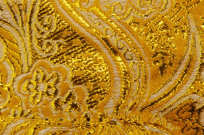 Ткань костюмная жаккард №12, 140 гр/м2, шир.150см, цвет жёлтый - купить в Великом Новгороде. Цена 383.29 руб.