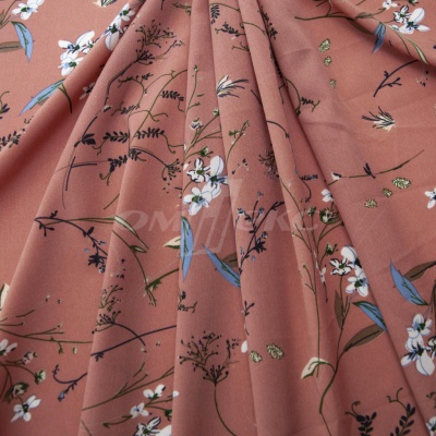 Плательная ткань "Фламенко" 2.1, 80 гр/м2, шир.150 см, принт растительный - купить в Великом Новгороде. Цена 311.05 руб.