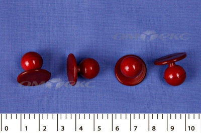 Пуговица поварская "Пукля", 10 мм, цвет красный - купить в Великом Новгороде. Цена: 2.28 руб.