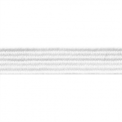 Резиновые нити с текстильным покрытием, шир. 6 мм (182 м/уп), цв.-белый - купить в Великом Новгороде. Цена: 705.59 руб.