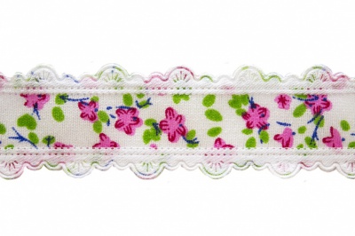 Тесьма декоративная 0385-6170, шир. 25 мм/уп. 22,8+/-1 м, цвет 02-розовый - купить в Великом Новгороде. Цена: 364.70 руб.