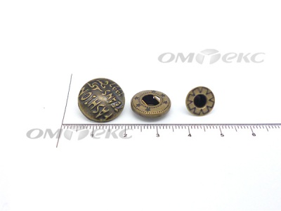 Кнопки металл 15 мм альфа антик с рис.№3  - купить в Великом Новгороде. Цена: 2.90 руб.