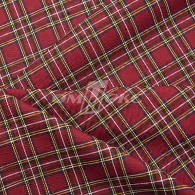 Ткань костюмная клетка 24379 2012, 230 гр/м2, шир.150см, цвет бордовый/бел/жел - купить в Великом Новгороде. Цена 539.74 руб.