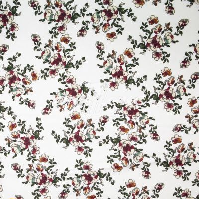 Плательная ткань "Фламенко" 23.1, 80 гр/м2, шир.150 см, принт растительный - купить в Великом Новгороде. Цена 264.56 руб.