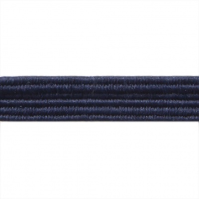 Резиновые нити с текстильным покрытием, шир. 6 мм ( упак.30 м/уп), цв.- 117-т.синий - купить в Великом Новгороде. Цена: 152.05 руб.