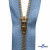 Молнии джинсовые металл т-5, 18 см латунь (YG), цв.-деним (231) - купить в Великом Новгороде. Цена: 22.80 руб.