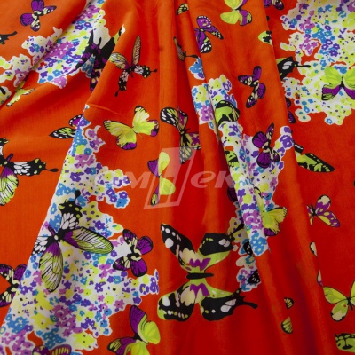 Плательная ткань "Софи" 7.1, 75 гр/м2, шир.150 см, принт бабочки - купить в Великом Новгороде. Цена 241.49 руб.