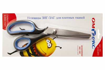 Ножницы арт.0330-6052 "ЗИГ-ЗАГ" 5 мм, для плотных тканей , 9"/ 229 мм - купить в Великом Новгороде. Цена: 733.08 руб.