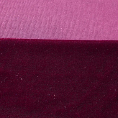 Бархат стрейч №2, 240 гр/м2, шир.160 см, (2,6 м/кг), цвет бордо - купить в Великом Новгороде. Цена 740.88 руб.