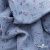 Ткань Муслин принт, 100% хлопок, 125 гр/м2, шир. 140 см, #2308 цв. 69 серо-голубой с цветком - купить в Великом Новгороде. Цена 413.11 руб.