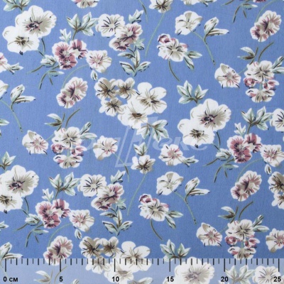 Плательная ткань "Фламенко" 12.1, 80 гр/м2, шир.150 см, принт растительный - купить в Великом Новгороде. Цена 241.49 руб.