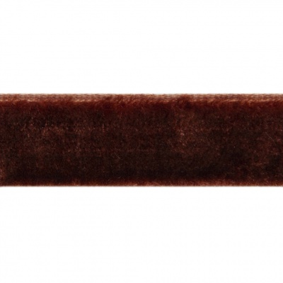 Лента бархатная нейлон, шир.12 мм, (упак. 45,7м), цв.120-шоколад - купить в Великом Новгороде. Цена: 396 руб.
